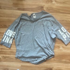 Pink half sleeve sweater